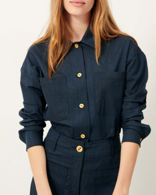 CHEMISE NOTTERI WORKER BLUE ~ SESSUN